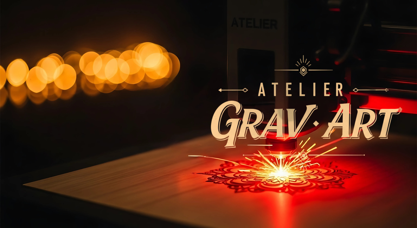 Laser engraving a custom design on a horizontal background